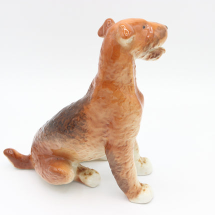 Vintage Lomonosov Porcelain Dog Figurine – 18cm