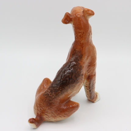 Vintage Lomonosov Porcelain Dog Figurine – 18cm