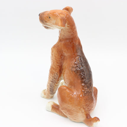 Vintage Lomonosov Porcelain Dog Figurine – 18cm