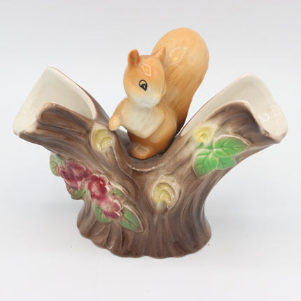 Hornsea Pottery Fauna Royal No. 14 Squirrel Double‑Branch Vase
