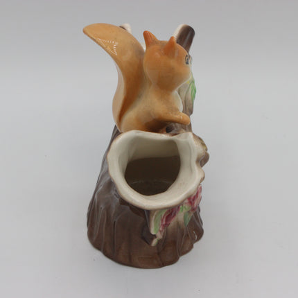 Hornsea Pottery Fauna Royal No. 14 Squirrel Double‑Branch Vase