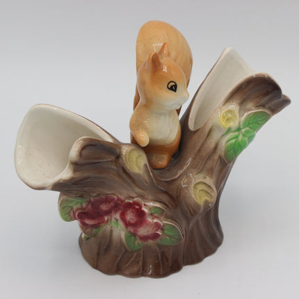 Hornsea Pottery Fauna Royal No. 14 Squirrel Double‑Branch Vase