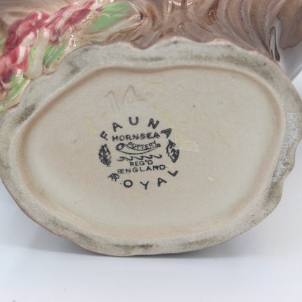 Hornsea Pottery Fauna Royal No. 14 Squirrel Double‑Branch Vase