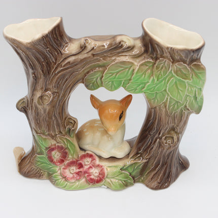 Hornsea Pottery Fauna Collection – Rabbit Vase, Squirrel Vase & Fawn Twin Posy Vase