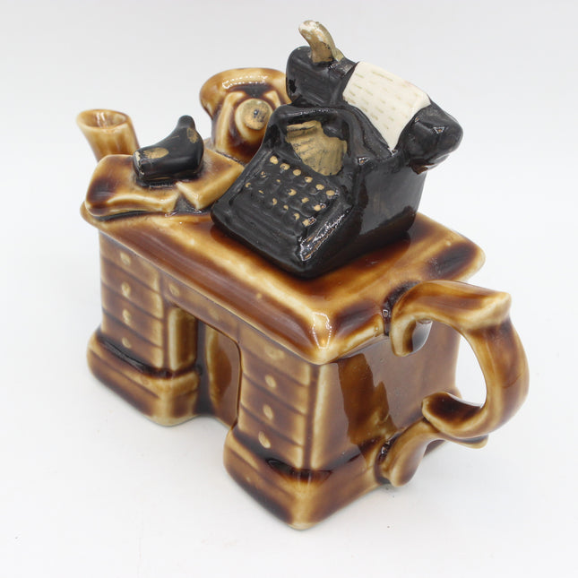Writing Desk & Typewriter Novelty One-Cup Teapot – 14cm