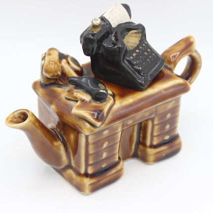 Writing Desk & Typewriter Novelty One-Cup Teapot – 14cm