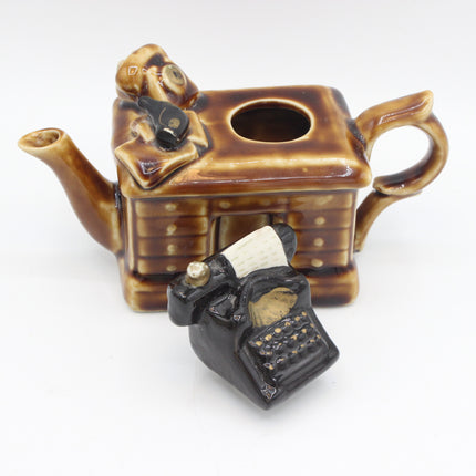 Writing Desk & Typewriter Novelty One-Cup Teapot – 14cm
