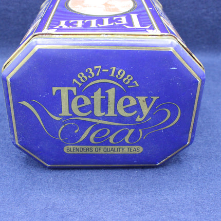 Tetley Tea box on a blue background