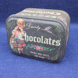Antique Rare Dainty Miss Chocolate Tin