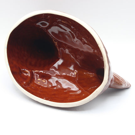Vintage 1960s Brown Hen on Nest Egg Holder – 23cm