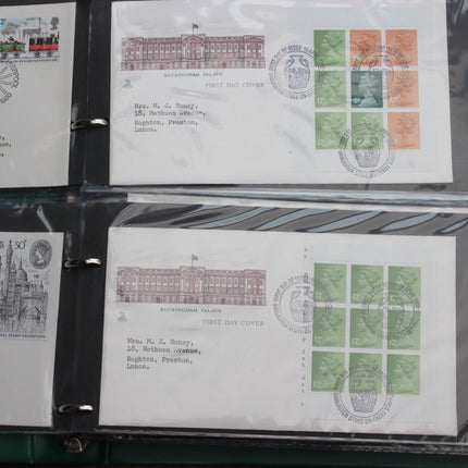 80 British First Day Covers – Early–Mid 1980s in New Thames Album