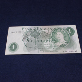 Queen Elizabeth One Pound Note Collectable Money Prefix HN42
