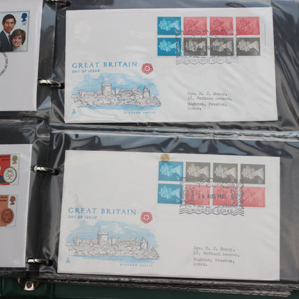 80 British First Day Covers – Early–Mid 1980s in New Thames Album