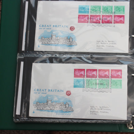 80 British First Day Covers – Early–Mid 1980s in New Thames Album