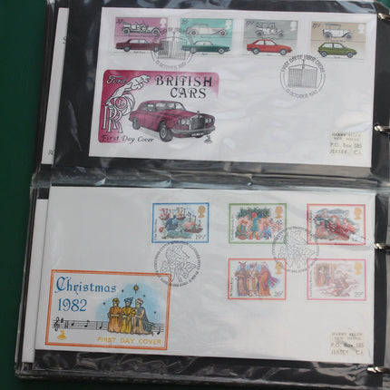 80 British First Day Covers – Early–Mid 1980s in New Thames Album