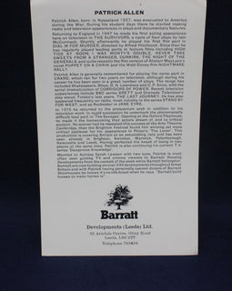 Vintage Barratt Homes Patrick Allen Print 1970's