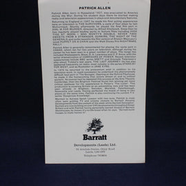 Vintage Barratt Homes Patrick Allen Print 1970's