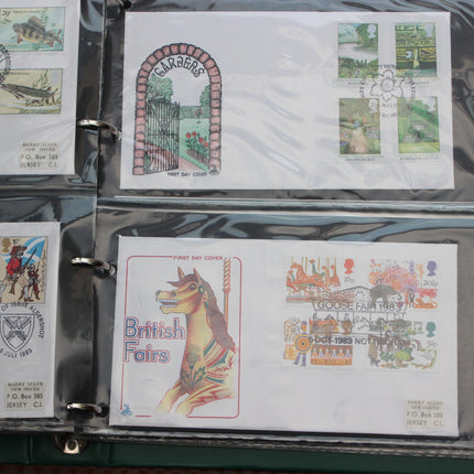 80 British First Day Covers – Early–Mid 1980s in New Thames Album