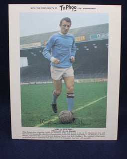 1973 Mike Summerbee TY-PHOO TEA colour picture card printed autograph
