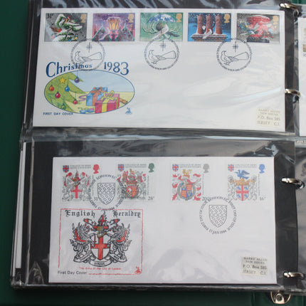 80 British First Day Covers – Early–Mid 1980s in New Thames Album