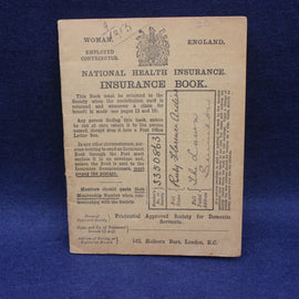 Antique 1913 British National Insurance Contributions Book