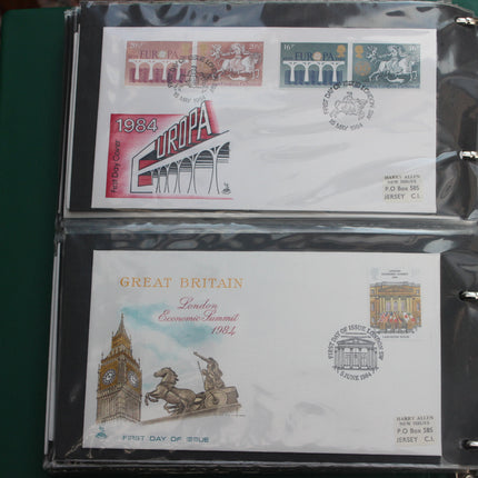 80 British First Day Covers – Early–Mid 1980s in New Thames Album