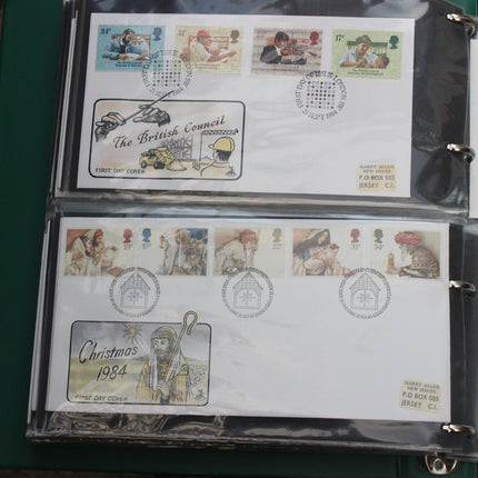 80 British First Day Covers – Early–Mid 1980s in New Thames Album