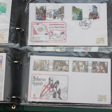 80 British First Day Covers – Early–Mid 1980s in New Thames Album