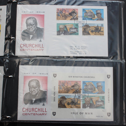 84 Isle of Man First Day Covers 1973–1985 in Black Thames Album
