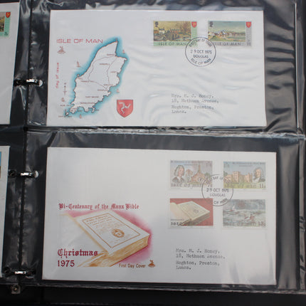 84 Isle of Man First Day Covers 1973–1985 in Black Thames Album