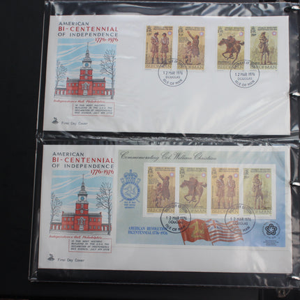 84 Isle of Man First Day Covers 1973–1985 in Black Thames Album