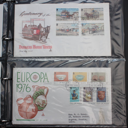 84 Isle of Man First Day Covers 1973–1985 in Black Thames Album