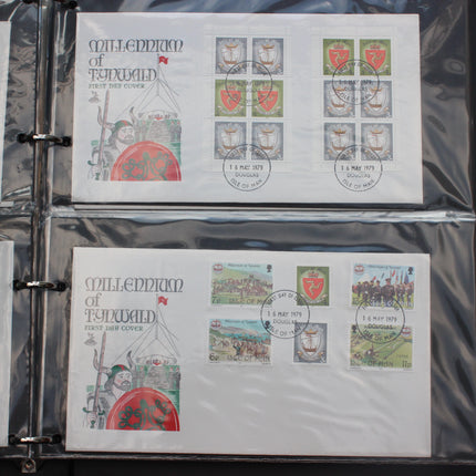 84 Isle of Man First Day Covers 1973–1985 in Black Thames Album