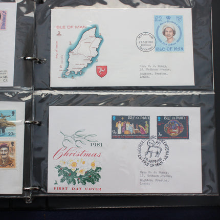 84 Isle of Man First Day Covers 1973–1985 in Black Thames Album
