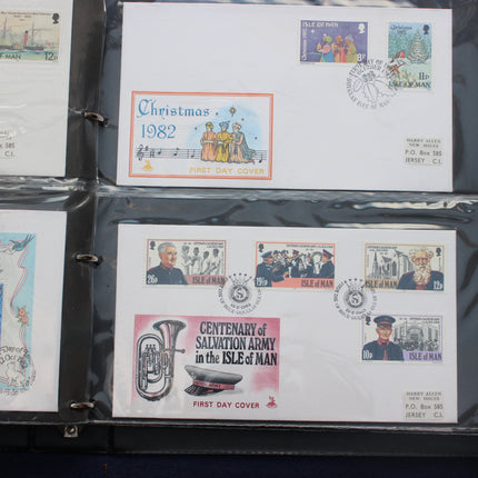 84 Isle of Man First Day Covers 1973–1985 in Black Thames Album