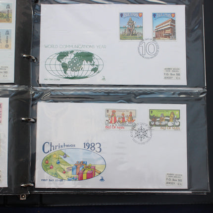 84 Isle of Man First Day Covers 1973–1985 in Black Thames Album