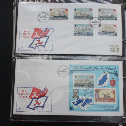 84 Isle of Man First Day Covers 1973–1985 in Black Thames Album