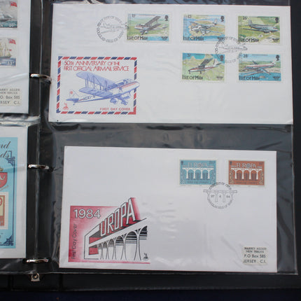 84 Isle of Man First Day Covers 1973–1985 in Black Thames Album
