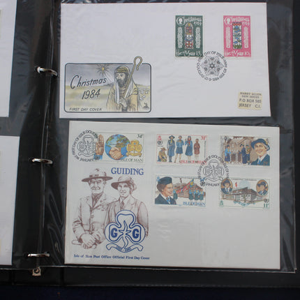 84 Isle of Man First Day Covers 1973–1985 in Black Thames Album