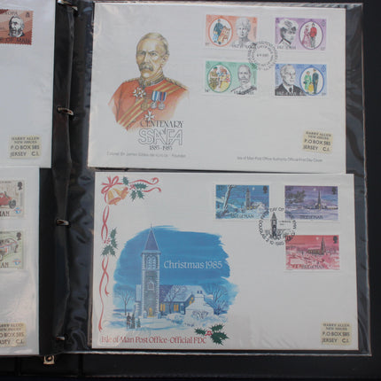 84 Isle of Man First Day Covers 1973–1985 in Black Thames Album