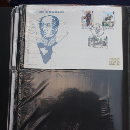 84 Isle of Man First Day Covers 1973–1985 in Black Thames Album