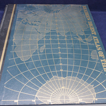 Atlas of the World on a blue background