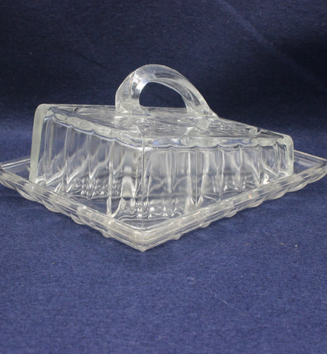 Vintage Glass Butter Dish