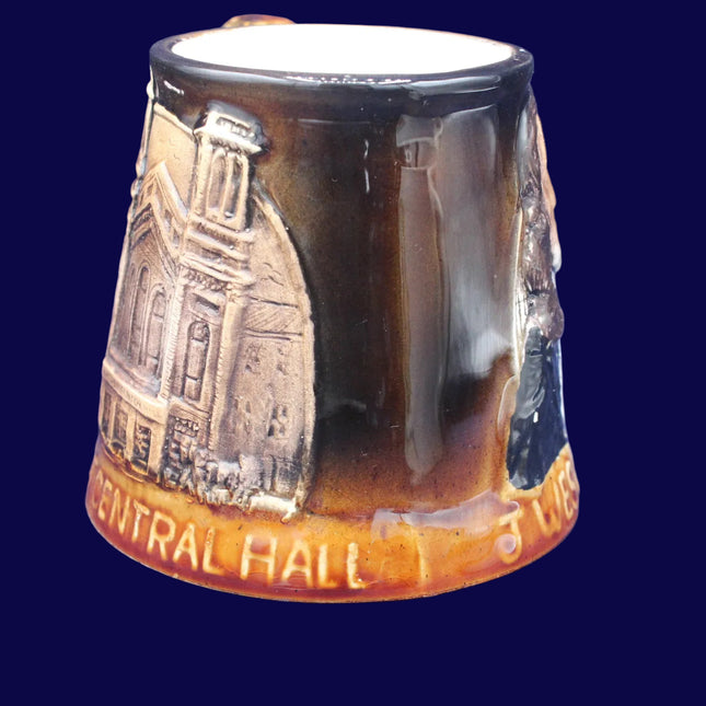 Brown glaze on vintage mug
