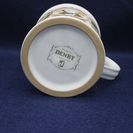 Denby England mug on a dark blue background