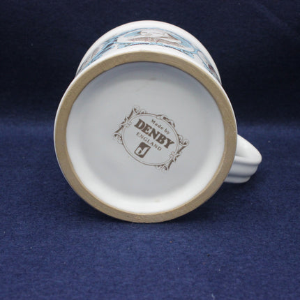 Denby England mug on a dark blue background