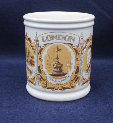 London Denby Stoneware Mug Regions and Countries Cadbury's Collection 1970's