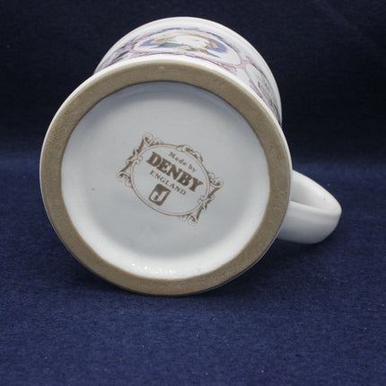 Denby England mug on a blue background