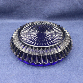 Vintage Blue Glass Ash Tray