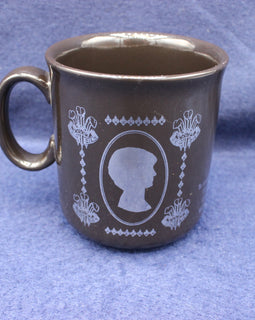 Marriage celebration mug on dark blue background